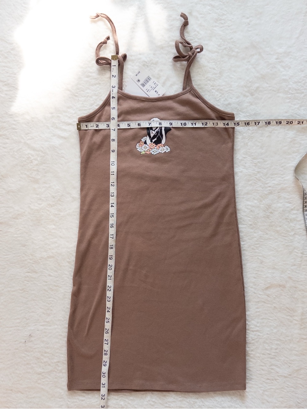 NWT Disney Thumper Bambi Ribbed Mini Dress Brown Medium - Picture 7 of 10